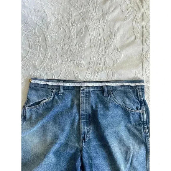 Vintage Rustler Jeans Men's 38x32 Blue Classic Straight 100% Soft Cotton Faded - Picture 5 of 13